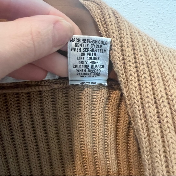 Pursuits Heavy Ribbed Knit Cotton Open Front Duster Sweater Cardigan Brown - Picture 5 of 8